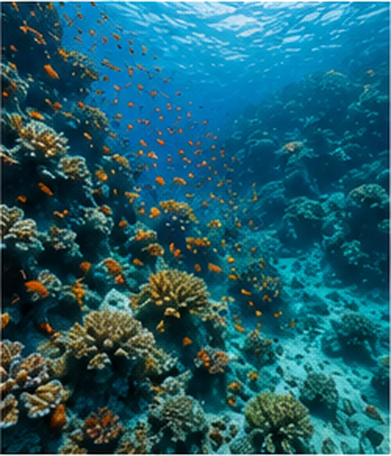Terumbu karang Wakatobi dengan ikan tropis di air jernih