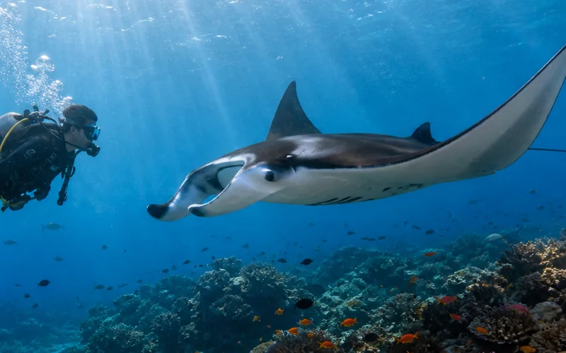 Destinasi Komodo untuk diving manta dan pink beach bersama Ombak700